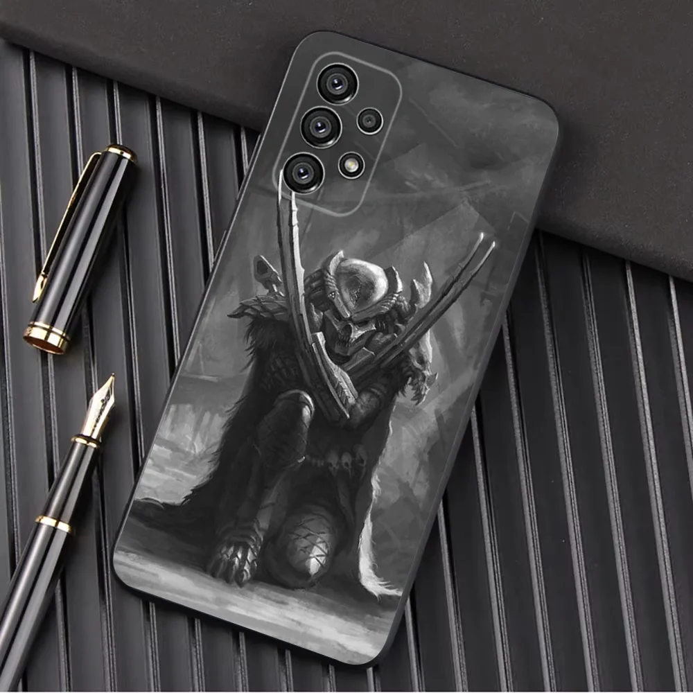 حافظة لهاتف سامسونج جالاكسي A13، A21s، A22، A31، A32، A52، A53، A71، A80، A91 غلاف أسود ناعم