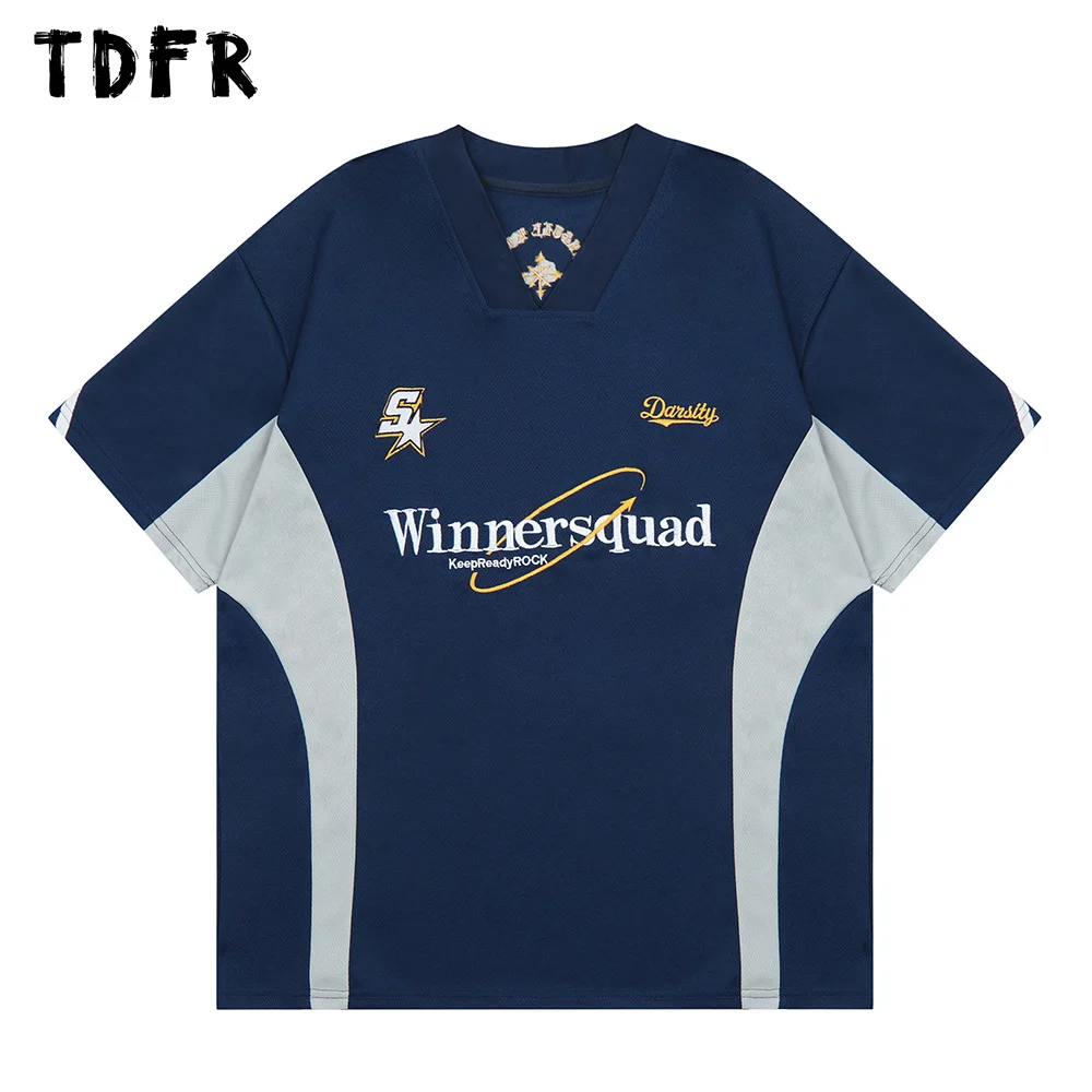 

Letter Embroidery Raglan Sleeve T-shirt Mens Contrast Paneled Summer Casual Streetwear V-neck Short Sleeve Tshirt Men