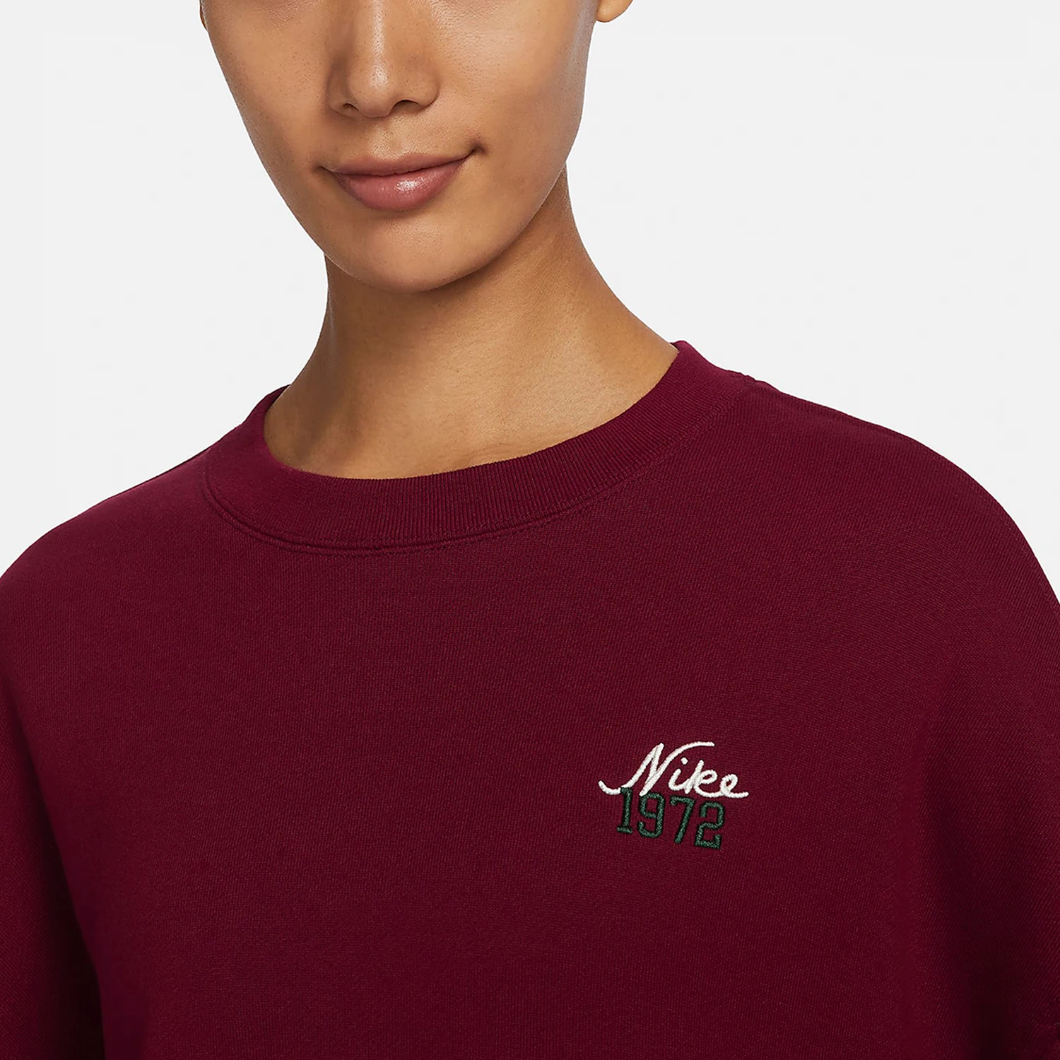 نايك حقيقية المرأة الجديدة الرجعية عارضة جولة الرقبة فضفاضة البلوز البلوز FV8444-677