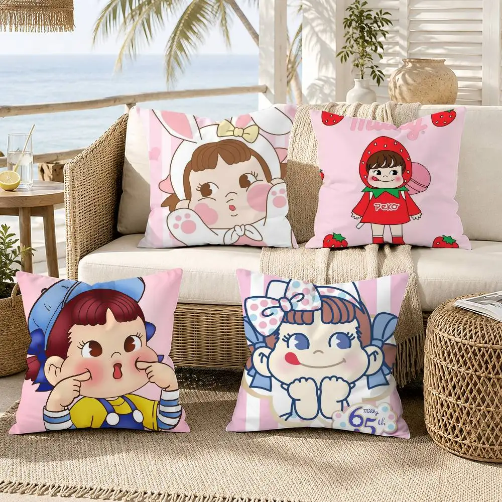 Milky Peko Chan Pillow Case for Sofa Living Room Home office Decor Protective Cover