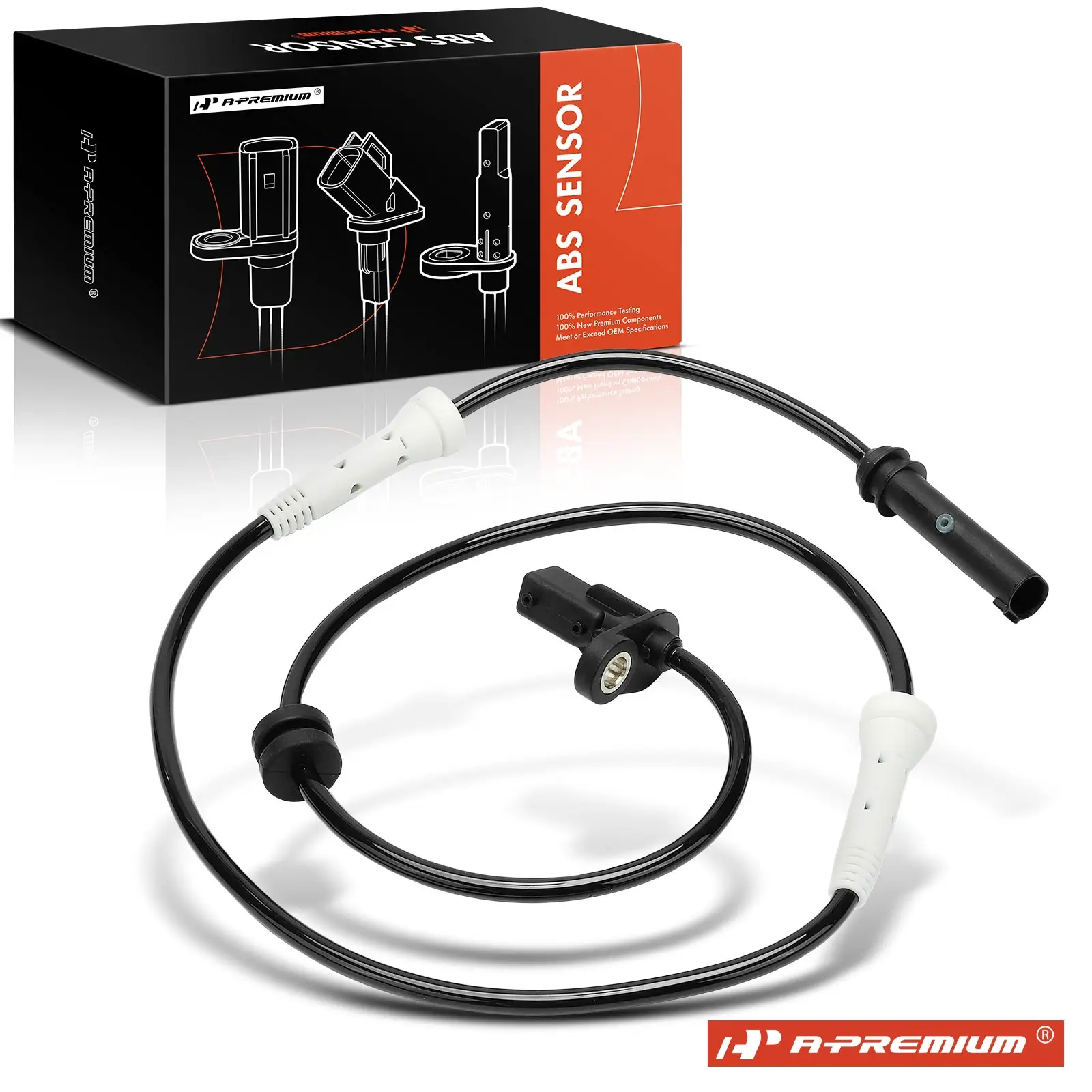 A-Premium Front Driver or Passenger Side ABS Wheel Speed Sensor for BMW 530e 840i 2020 530i 540i 740i 2018-2020 750i 2018-2019