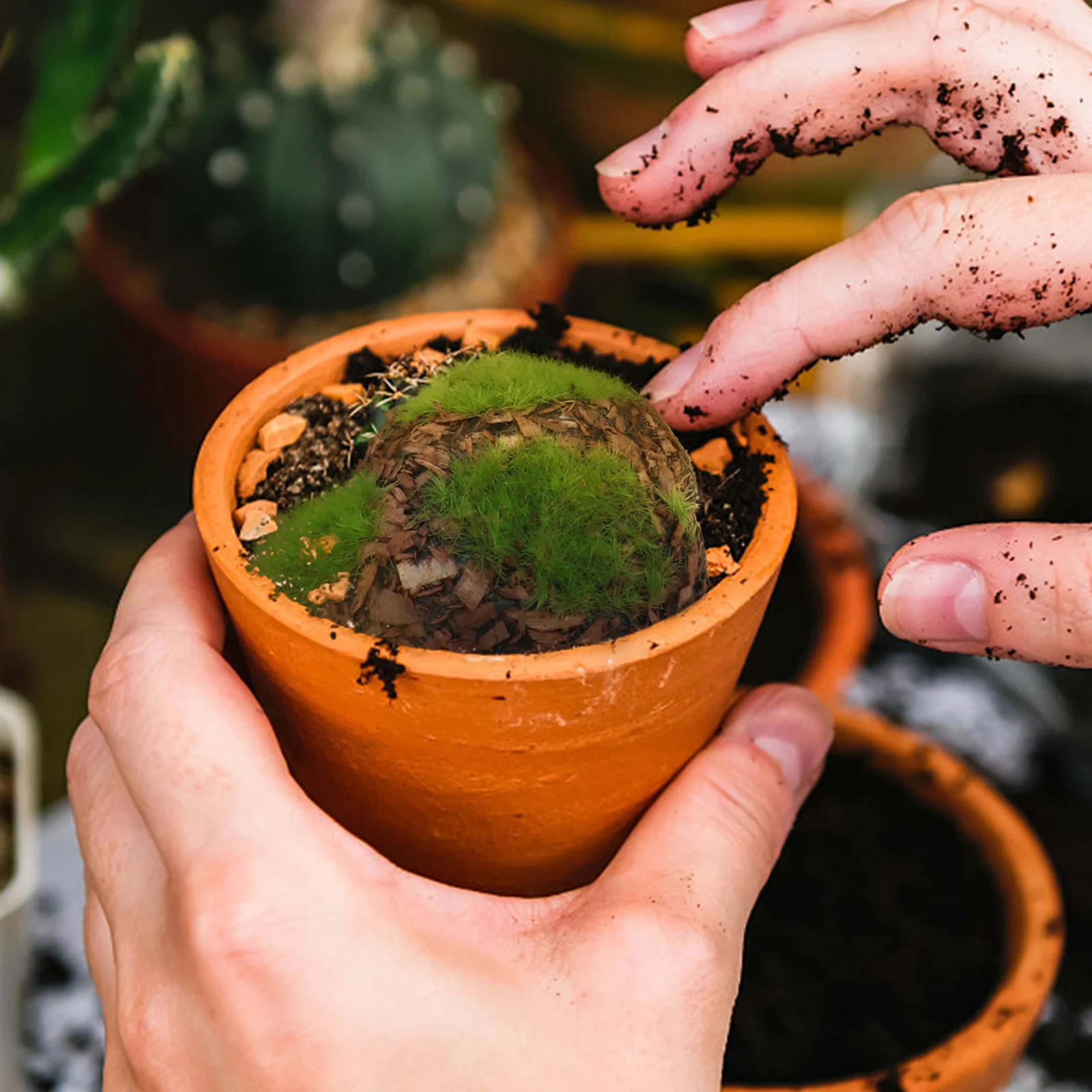 14Pcs Simulated Mossy Stone Decorative Moss Ornament Garden Landscaping Background Adornment Faux Mossy Rock Props Plant Wall