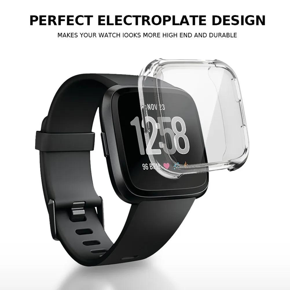 

Electroplated Tpu Watch Protector Shockproof Slim Flexible Case Compatible Transparent Lightweight Protective Shell