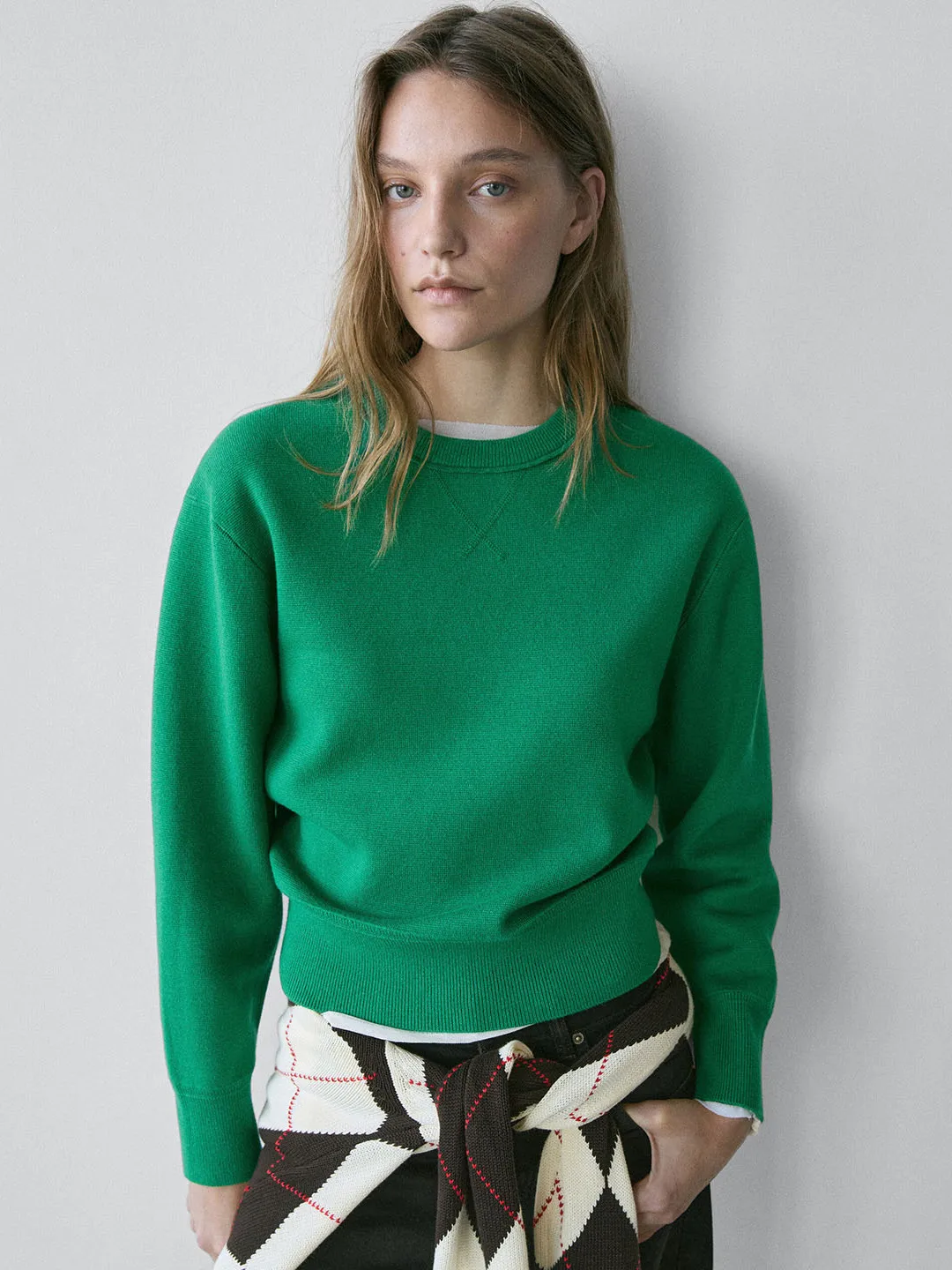 

Новинка: Женский вязаный свитер с круглым вырезом, повседневный, свободного кроя, для работы и отдыха, с длинными рукавами, весна-осень