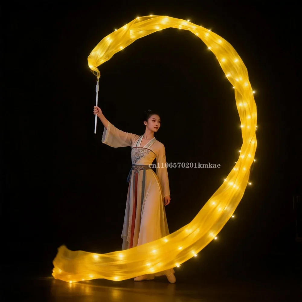 

Светодиодные уличные фитнес-игрушки: однотонные светящиеся гирлянды-драконы для танцев, праздничные подарки, интерактивные игрушки для танцевальных выступлений