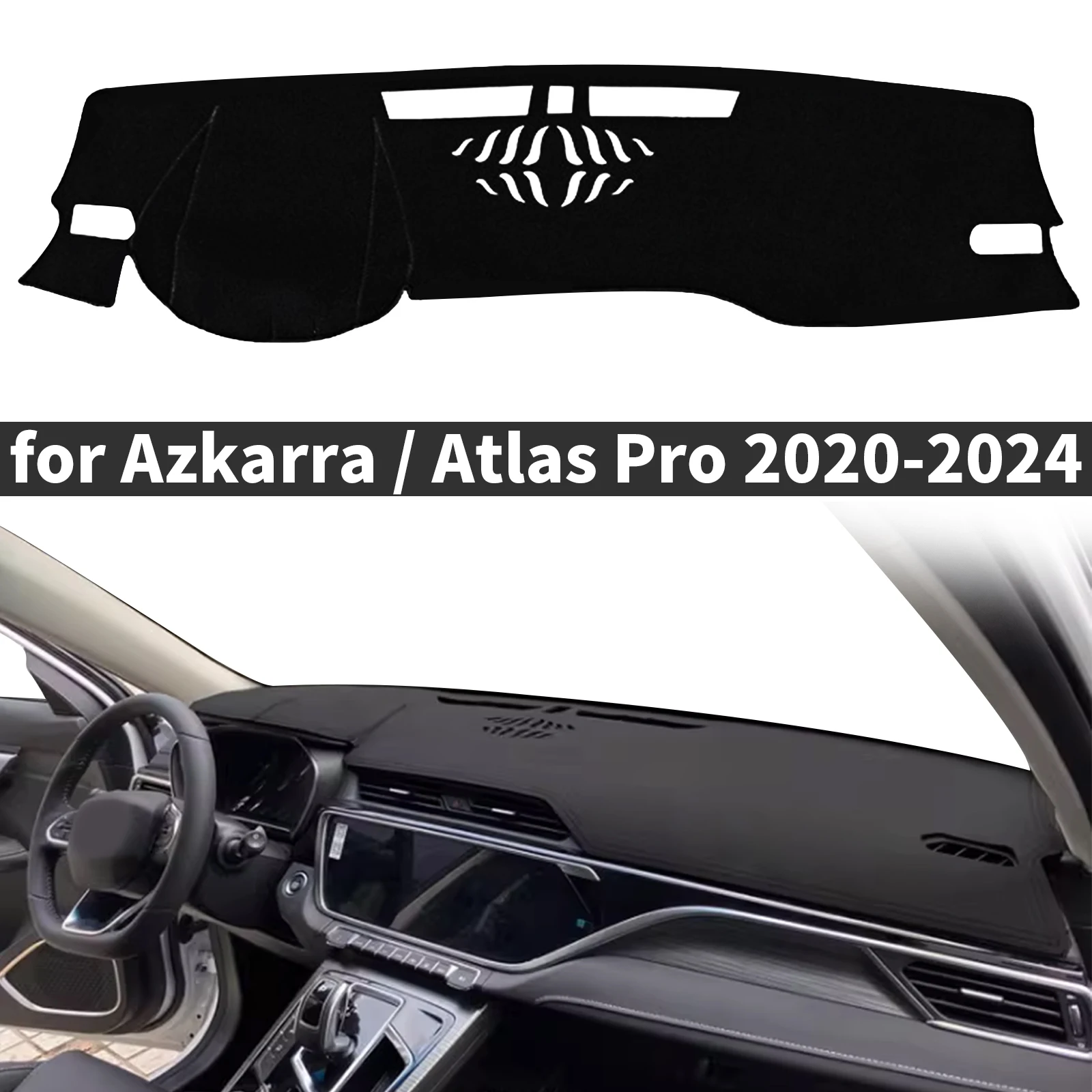 Fit for Geely Atlas Pro Azkarra 2020-2024 Car Accessories Dashmat Dashboard Cover Pad Protective Carpet Leather DashMat Sunshade