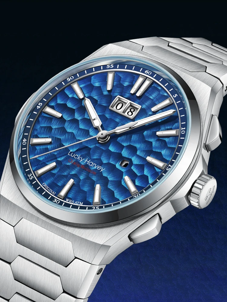 

[Ограниченное издание] Мужские часы Ziming Series Hammer Механические часы Deep Sea Blue