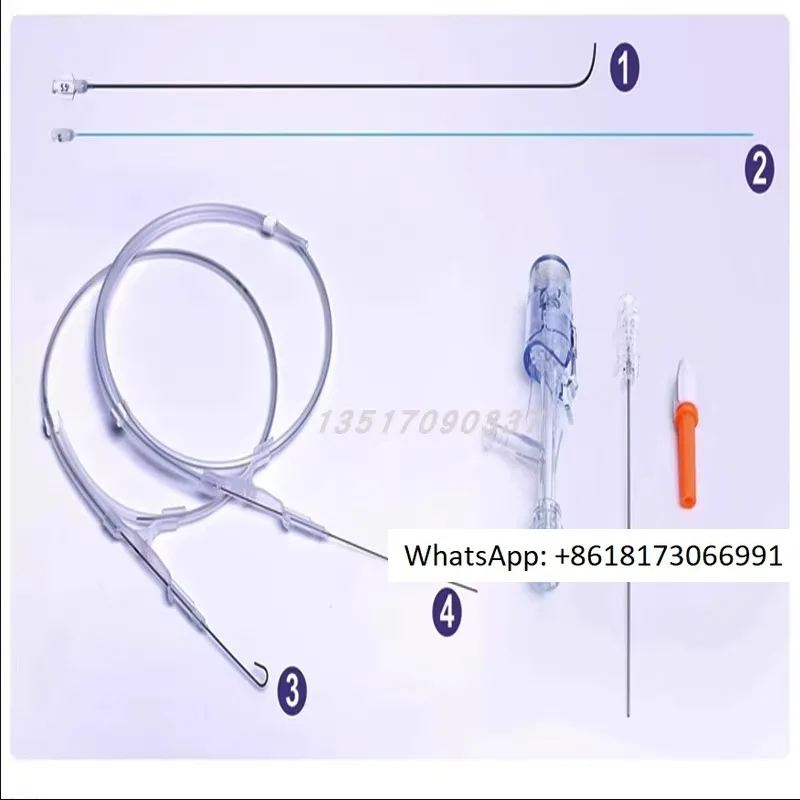 Disposable hysterosalpingography catheter and accessory imaging examination HSC catheter core axis guide wire infusion