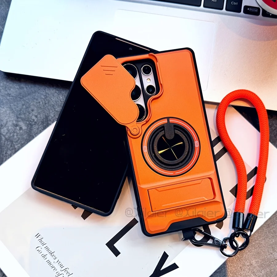 for Samsung Galaxy S26 S24 S23 Ultra S25 Edge FE Multifunctional Phone Case. with Lanyard,  Stand,for Car Mounts. - view 2