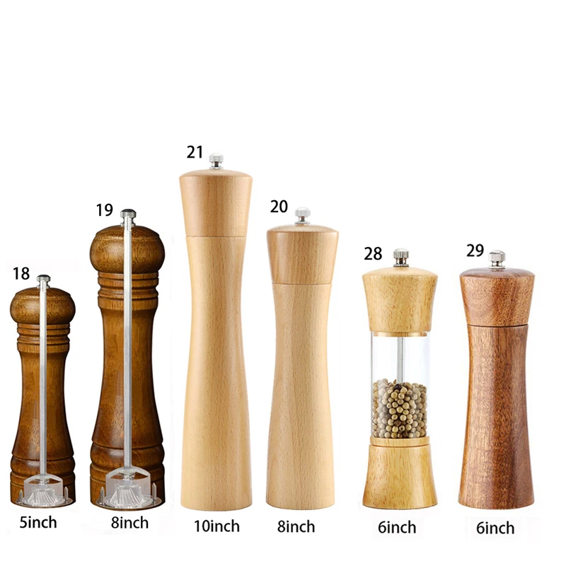 Manual Solid Wood Salt And Pepper Grinder Seasoning Spice Grinder 4\