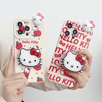 For Samsung Galaxy S8 S9 S10 S20 S21 S22 S23 S24 Plus Ultra FE Note 9 10 20 Hello Kitty Case With Holder