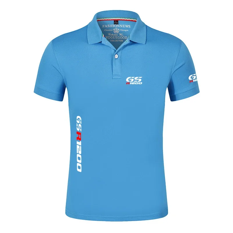 Motorcycle R 650 800 1150 1200 GS Adventure 2024 Men Casual Solid Color Slim Fit Polos New Summer Fashion Brand Clothing