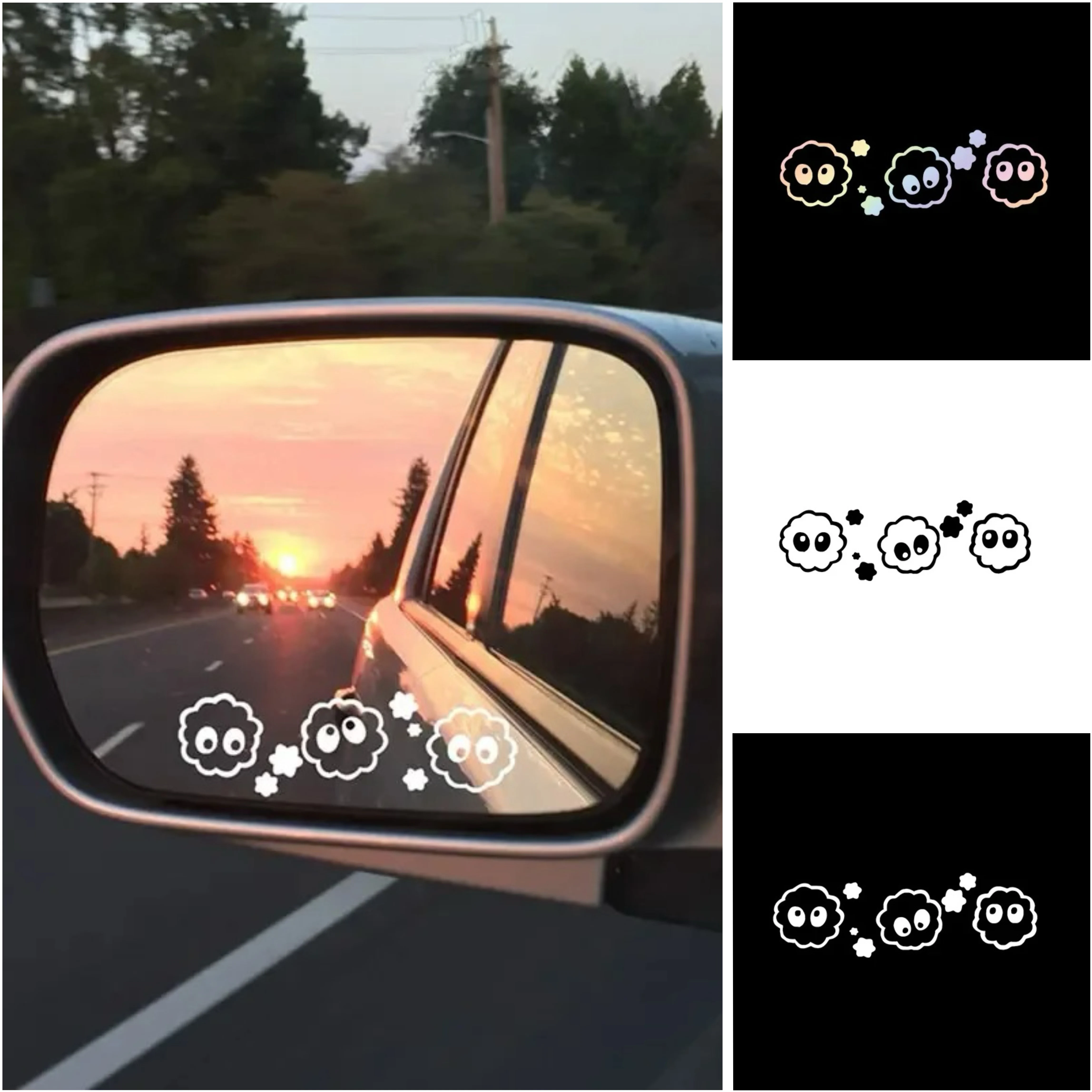 

Anime for Soot Sprite Inspired for Car Stickers - Decoration Rearview Mirror External Accessories Waterproof Vinyl Decals