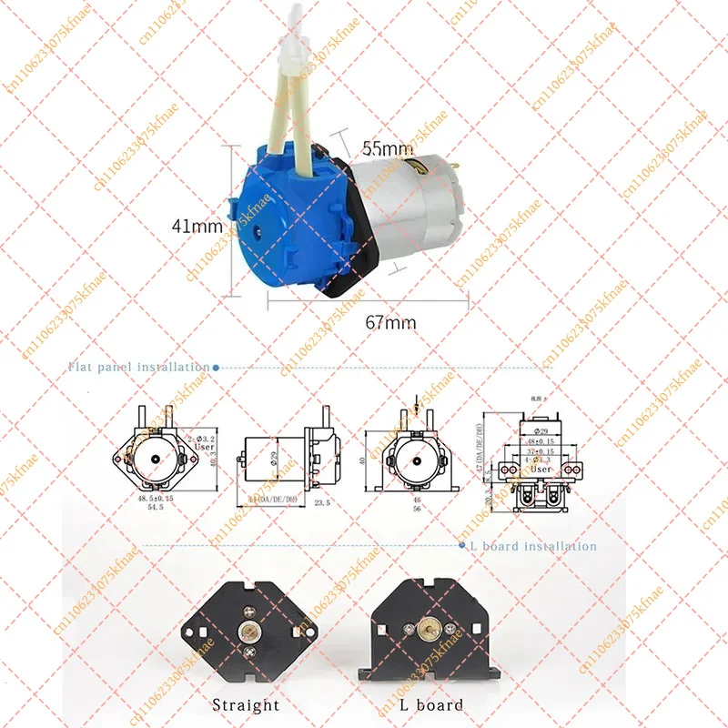 Small Micro Peristaltic Dosing Pump DC 6V 12V 24V Self Priming Water Pump For Laboratory Aquarium Ink Sampling Equipment