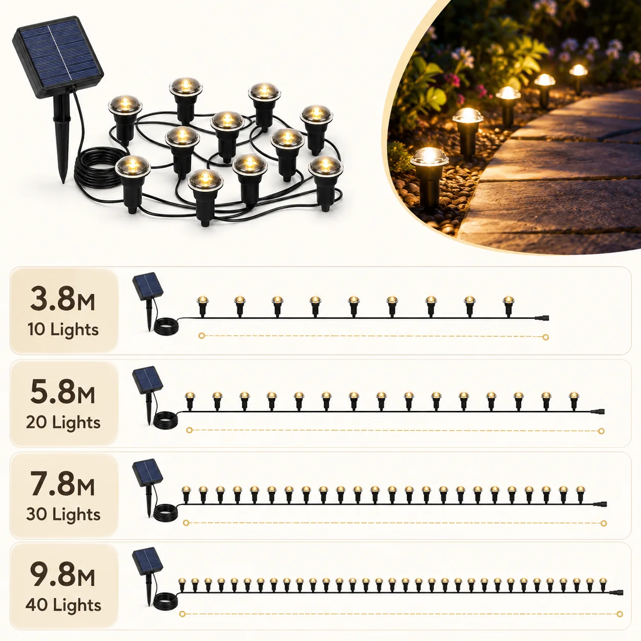 Solar Pathway Lights Outdoor G - Outdoor Lighting Driveway review and price