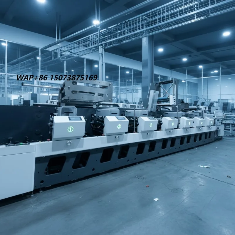 Label Flexo Printing Machine 8 Color 180m/min High Speed Automatic Letterpress Printing Press With Touch Screen