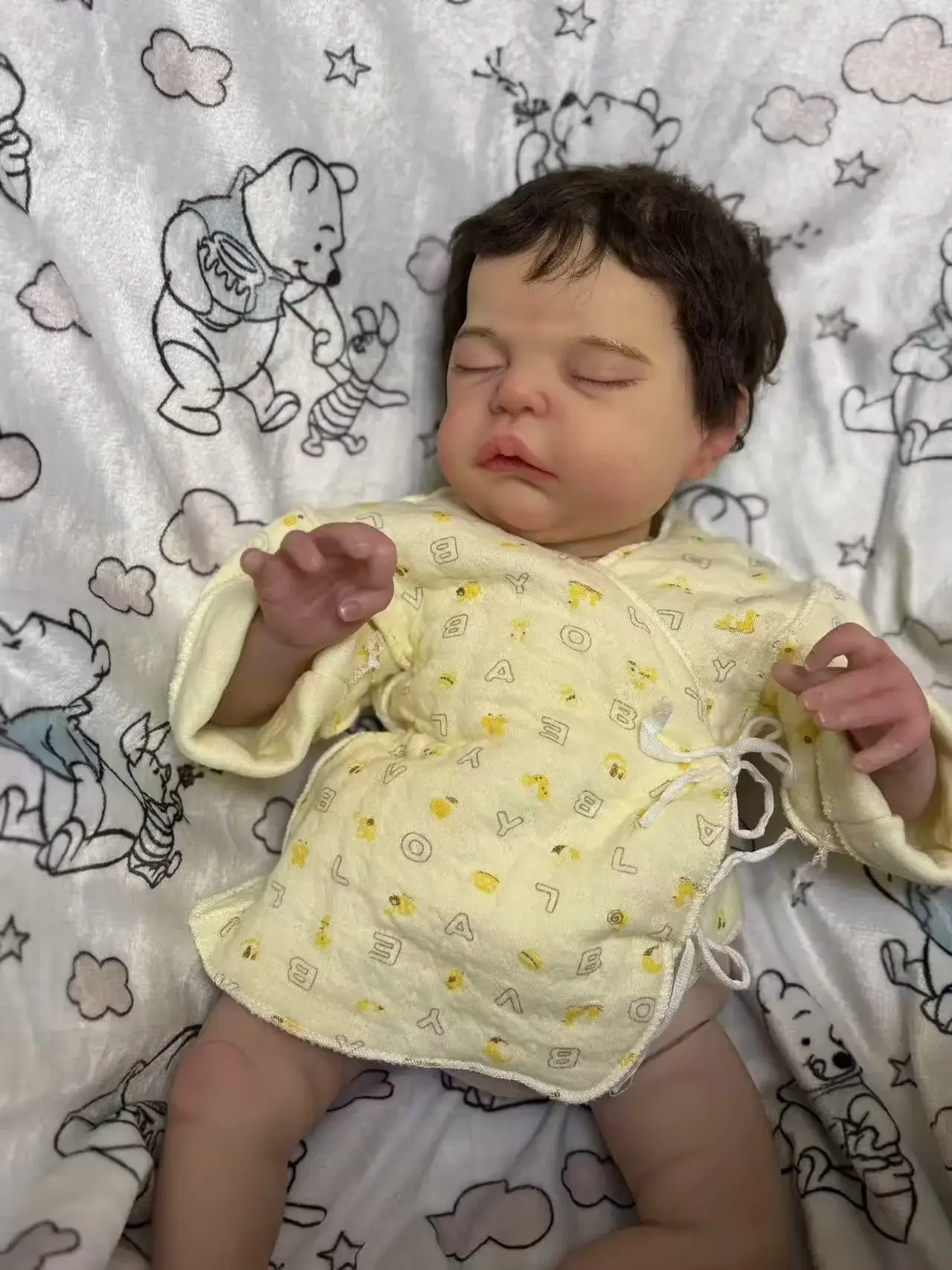 DLS مخصص محدود العرض 45 سنتيمتر تولد من جديد دمية طفل الانتهاء بالفعل دمية مع الشعر الجذور اليدوية هدية الكريسماس #1