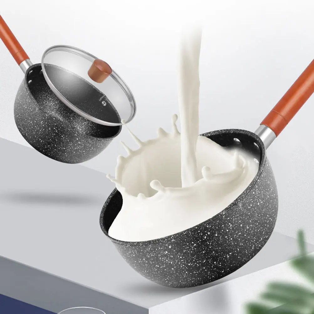 

1pc Non-Stick Small Milk Pot Soup Noodle Pan For Baby Food Cooking Multi-Functional Stew Pot Kitchen Utensil Sauce Pan