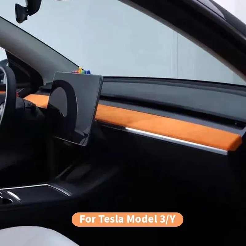 Per la copertura modellata del cruscotto dell\'auto modello Y per Tesla Model 3 Y 2019-2023 accessori per toppe Decorative del pannello degli