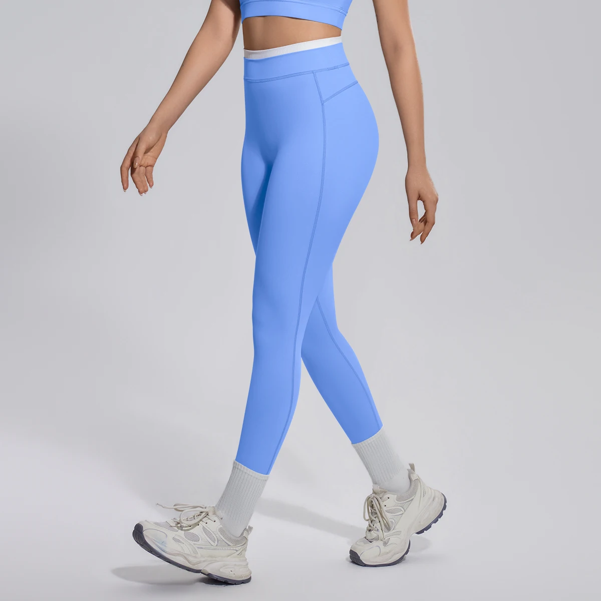 Summer Breathable Workout Color Blocking Woman Pants Lifting Buttocks Sports Fitness Pants Quick Drying Push Up Women's Pants