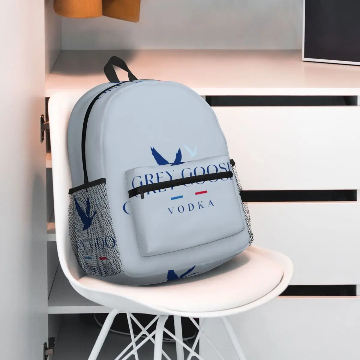 Grey Goose Vodka Backpack Daypack Large Capacity Boys Girls BookBag School Bag Shoulder Bags for Men Women