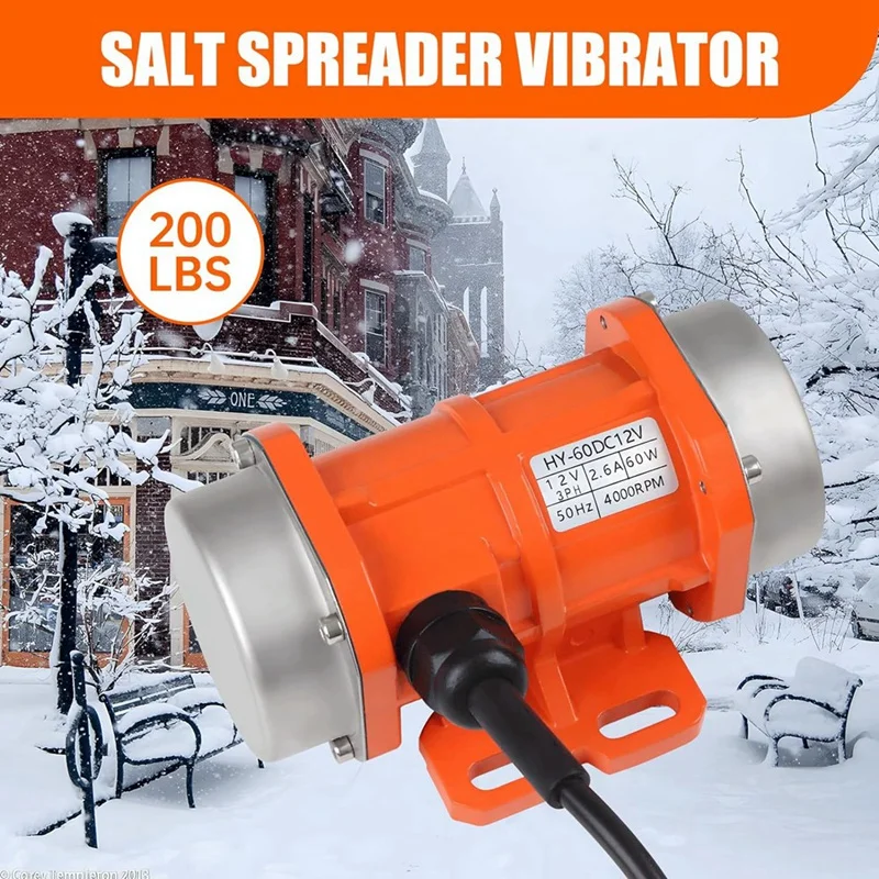 Concrete Vibrator For Salt & Sand Spreader And Concrete Mixer 4000Rpm 60W DC12V Aluminum Alloy Case Concrete Vibrator