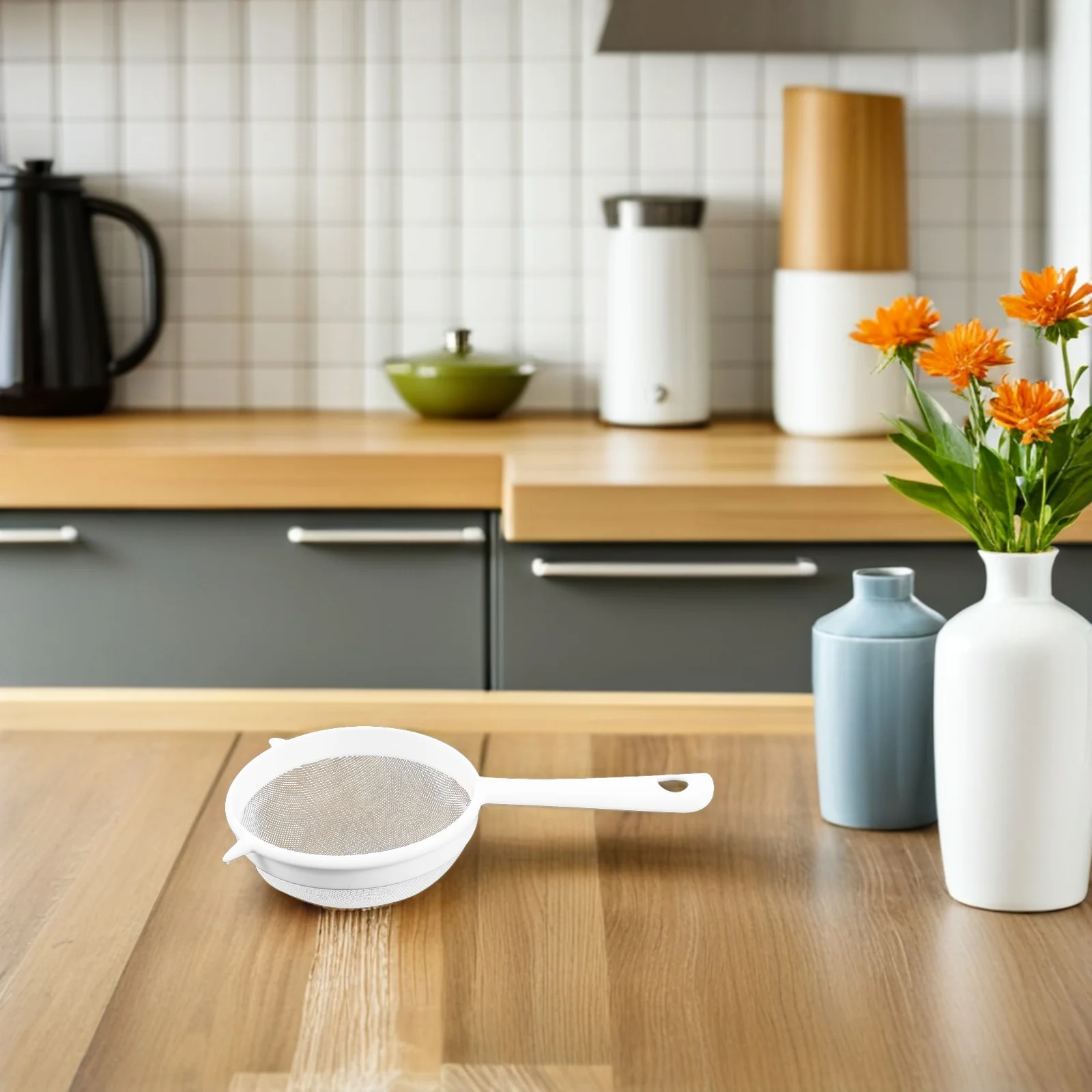 4pcs Fine Mesh Strainer Kitchen Filter For Juicing Milk Flour Soy Coffee Liquid With Ultrafine Pulp Separation Easy Clean