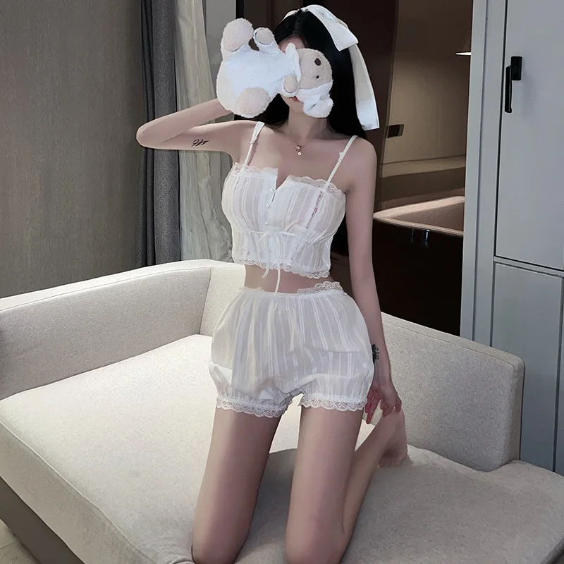 Womens Student Lingerie Sexy Hot Parties Maid Dress Cute White and See-Through White Lace Dress Cosplay Hot Sexy Naughty Costume