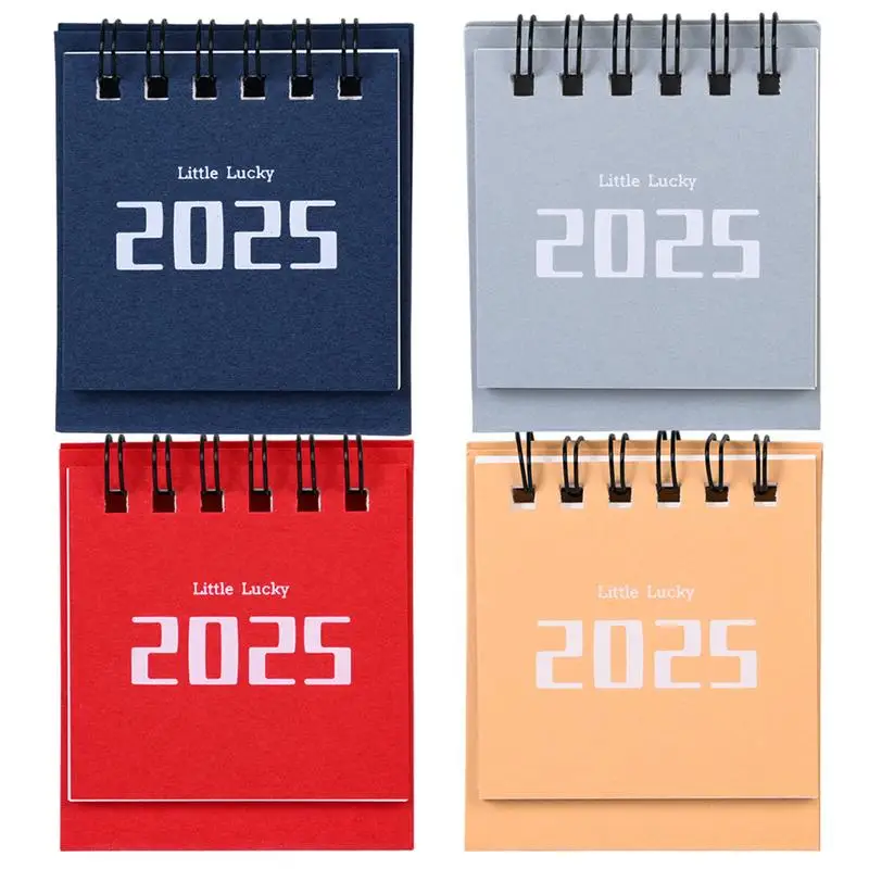 2025 Mini simple small desk calendar pocket portable calendar punch plan desktop decoration