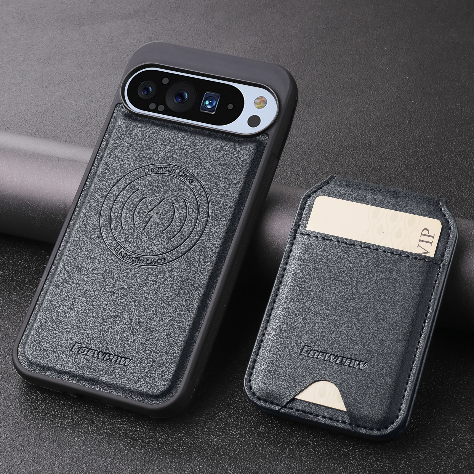 2 in 1 abnehmbare Karten Solt Wallet Ledertasche für Google Pixel 9 9pro 9a 8 8a 7 7a 6 6a RFID vertikale Karten halter Tasche Abdeckung