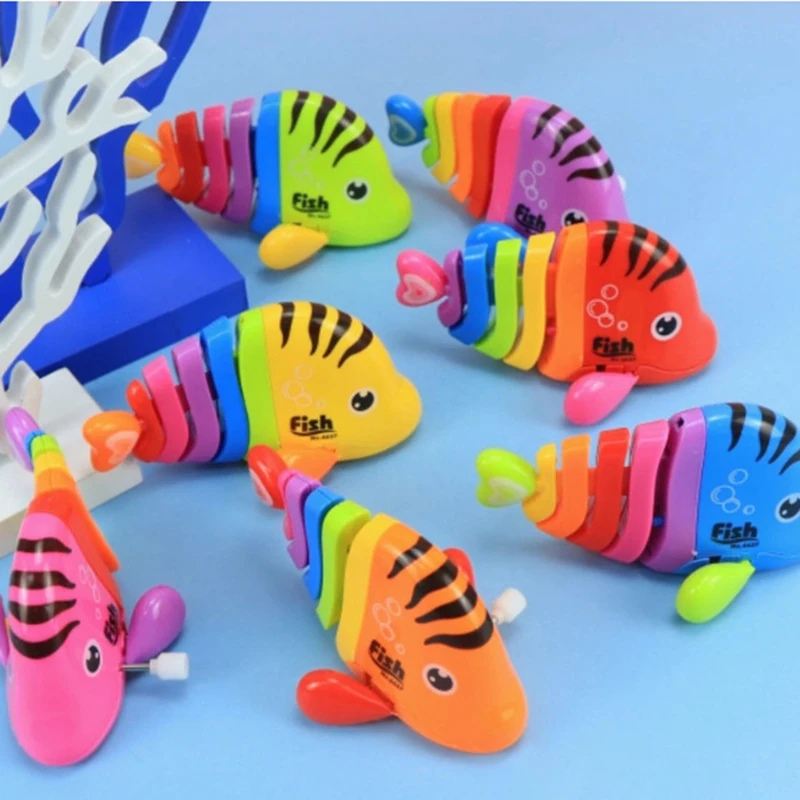 

Creative Cartoon Cute Colourful Clockwork Swinging Fish Funny Wind-up Running Fish Toys Children's Puzzle Toys Birthday Gifts