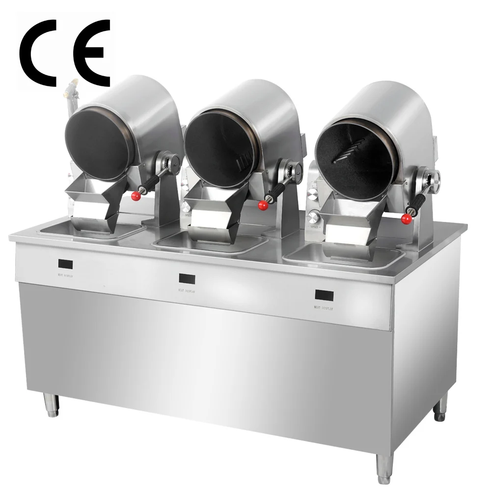 Selling  Fry Fried Rice Machine for Restaurant 5kW Stir Fry Machine Electric Stir Fryer Automatic Rice Cooking Machine