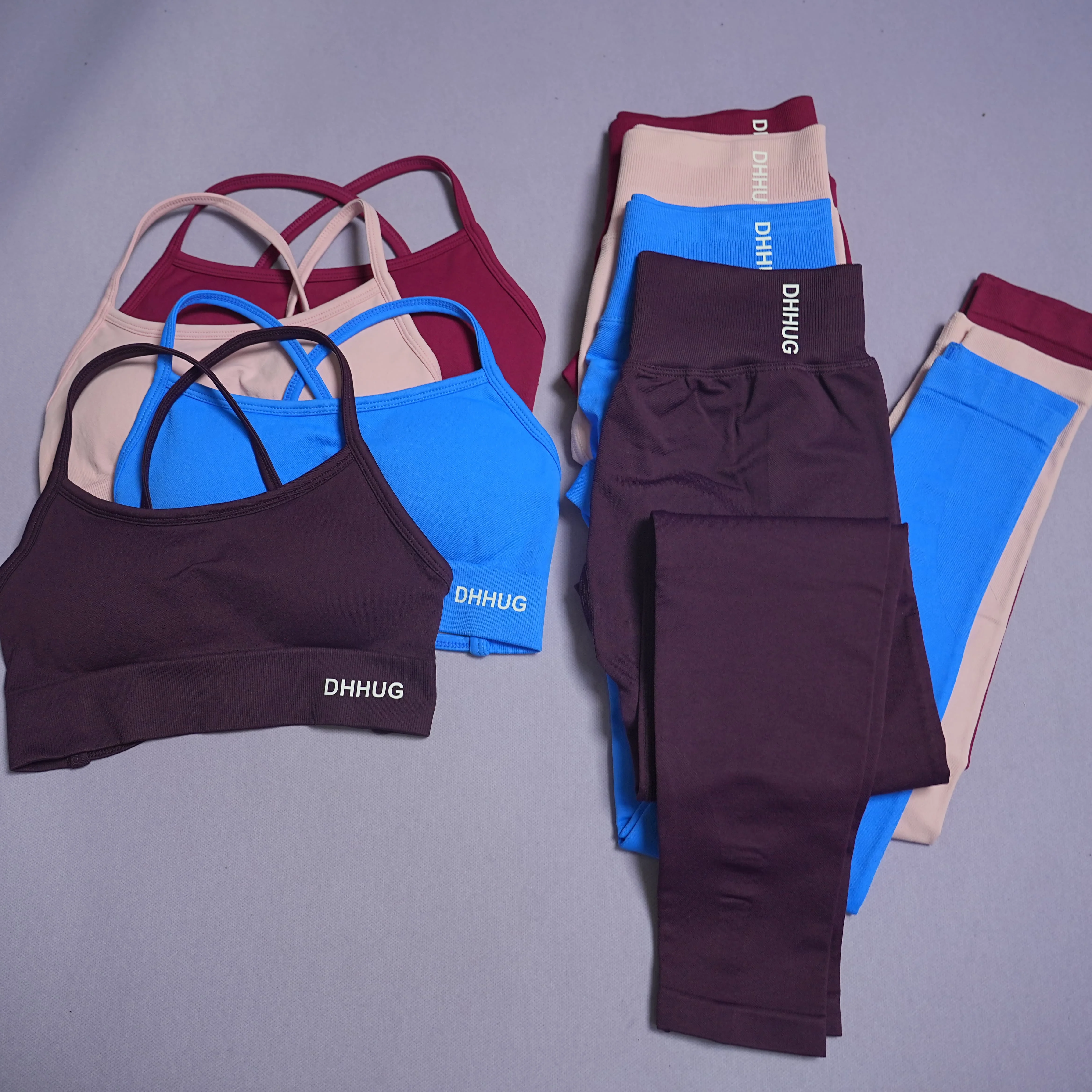 

DHHUG Women’s High Waist Hip Lifting Sports Leggings with Logo, Yoga Pants, Fitness Tops, Vests & Active Sets