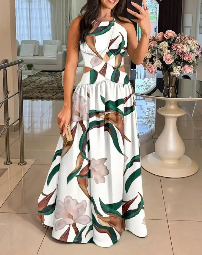 Vestidos de mujer con estampado Floral de uso diario, vestido