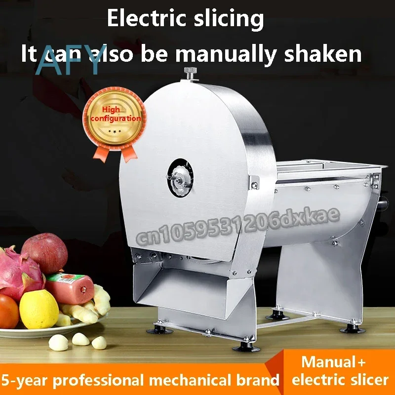 Electric Meat Slicer for Home Kitchen Use Stainless Steel Semi-Automatic Food Slicer for Potato Lemon Pumpkin Bread 220V 110V
