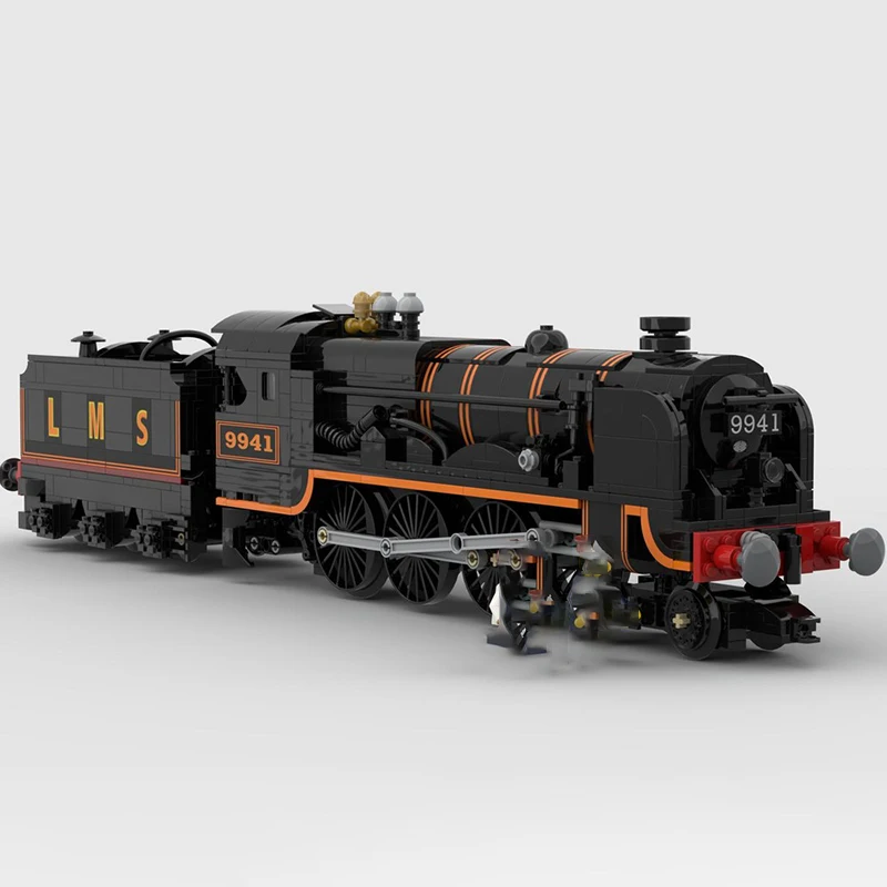 

1124 pieces MOC steam train LMS 6P Patriot class locomotive model DIY assembly building block toy children's birthday gift