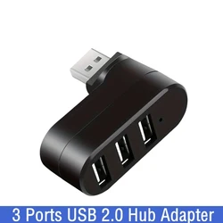 3 Ports USB 3.0 Hub Adapter High Speed Data Transfer Splitter 180° Rotatable USB 3.0 U Disk Card Reader For Computer Accessories