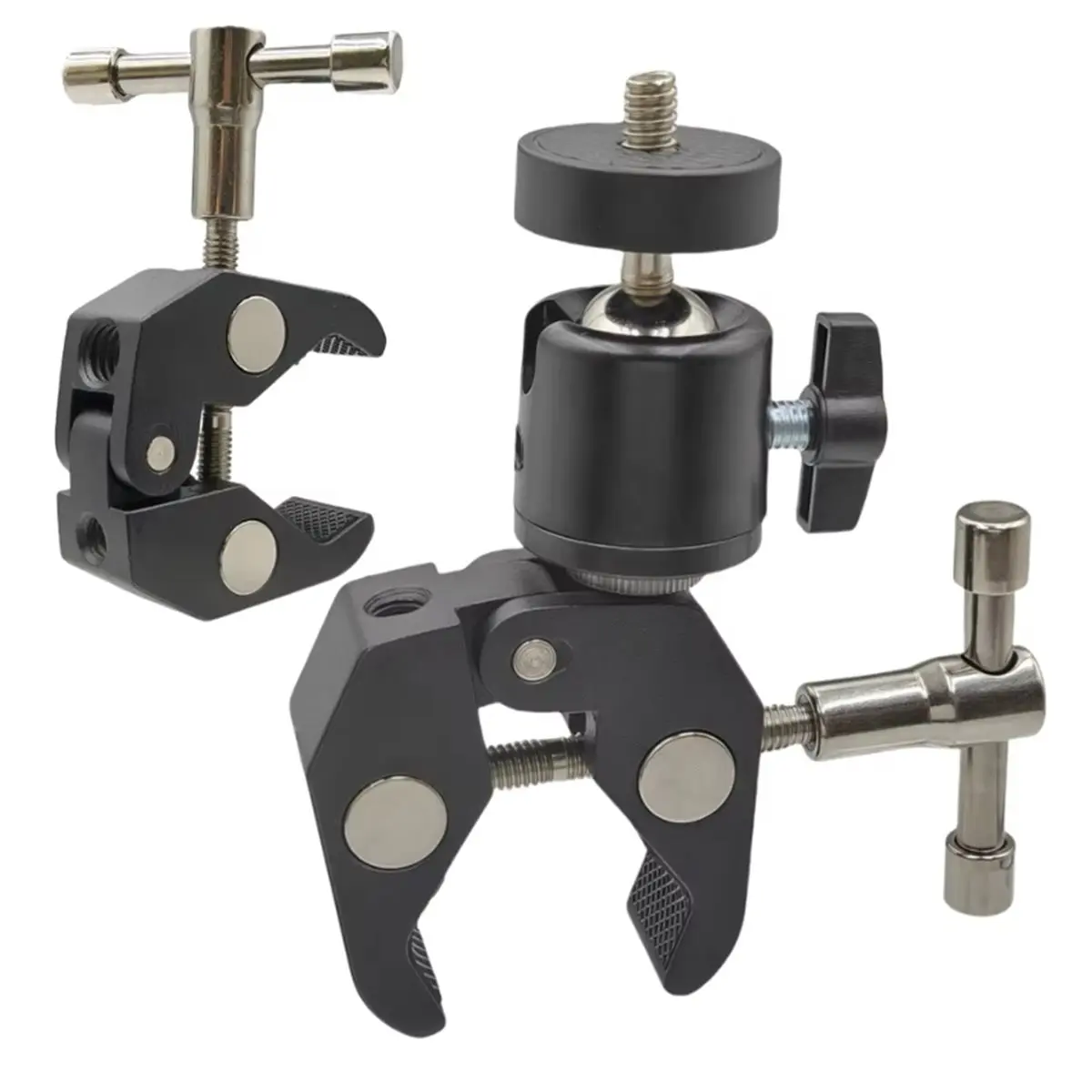 (A03R) Super Clamp with 360° Mini Ball Head Quick Release Clamp Bracket Tripod Mount 1/4 Screw Clip for DSLR Action Camera