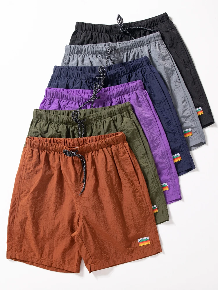 

Men's Summer Lightweight Breathable Qui Dry Beach Pants Outdoor Functional Loose Straight Leg Five-Quarter Length Trendy ...