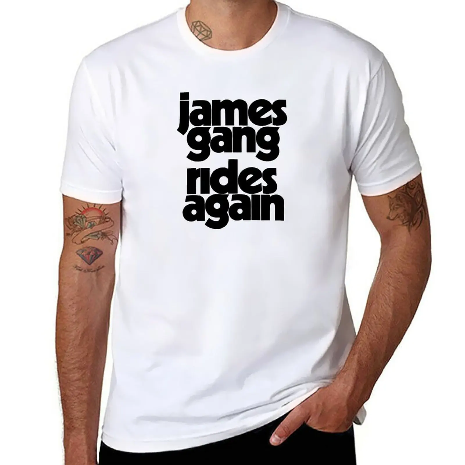 

James Gang Rides Again T-Shirt quick drying heavyweights sweat hippie clothes plain black t shirts men