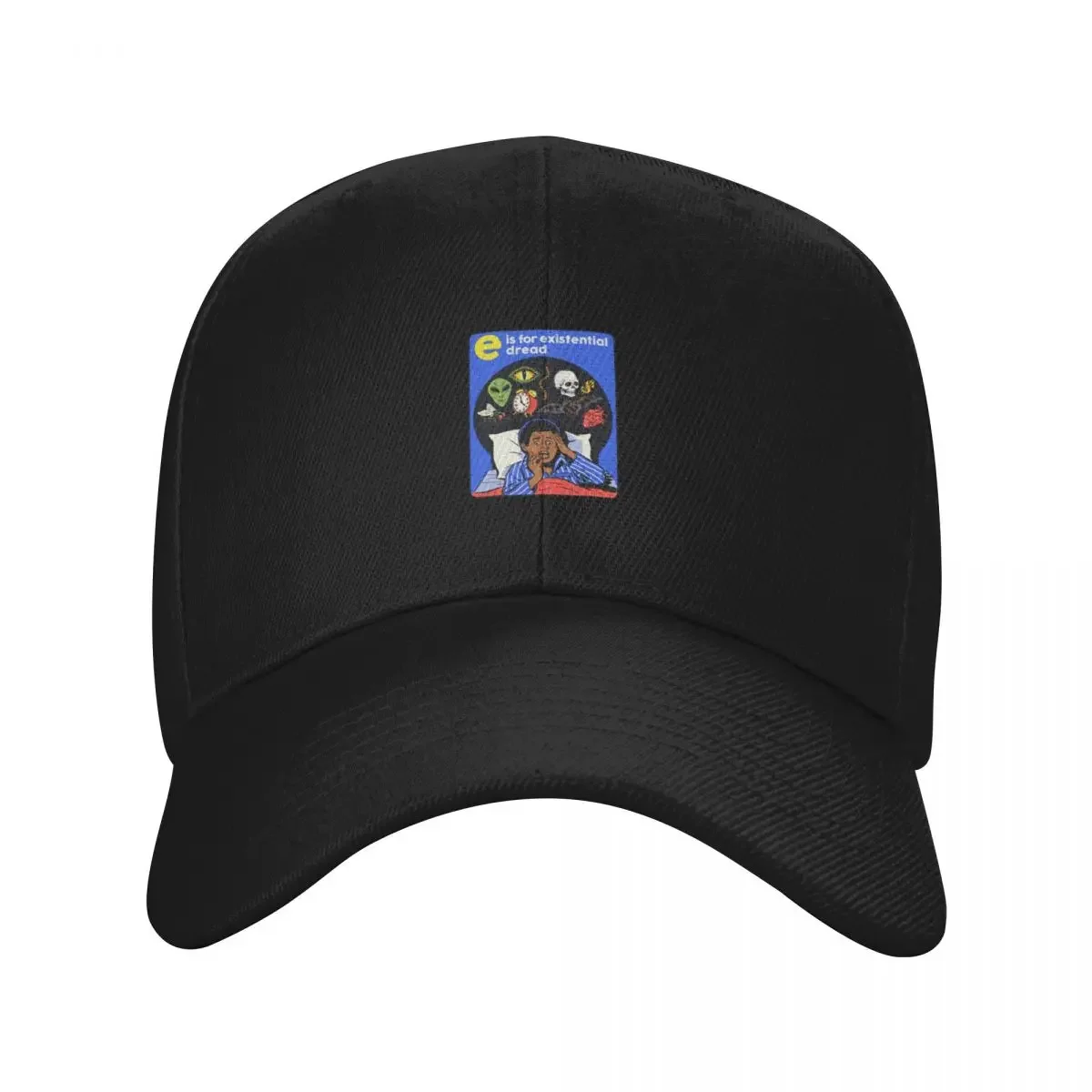 

E is for Existential Dread Baseball Cap tea Hat fishing caps man Snapback Cap luxury woman cap Women's Golf Clothing Men's
