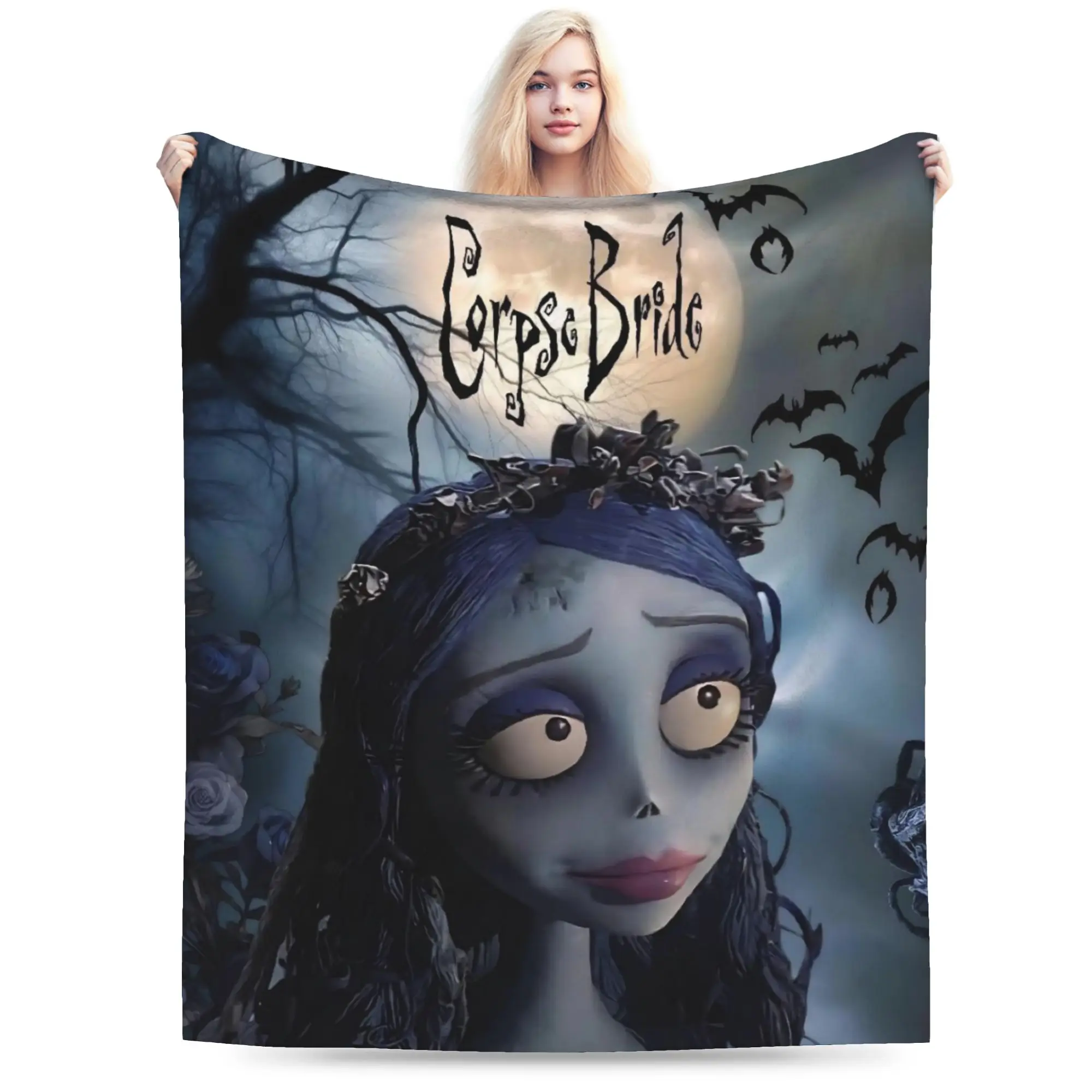 جثة العروس إميلي البطانيات المرجان الصوف أفخم مطبوعة متعددة الوظائف خفيفة الوزن رمي البطانيات للأريكة المفارش في الهواء الطلق