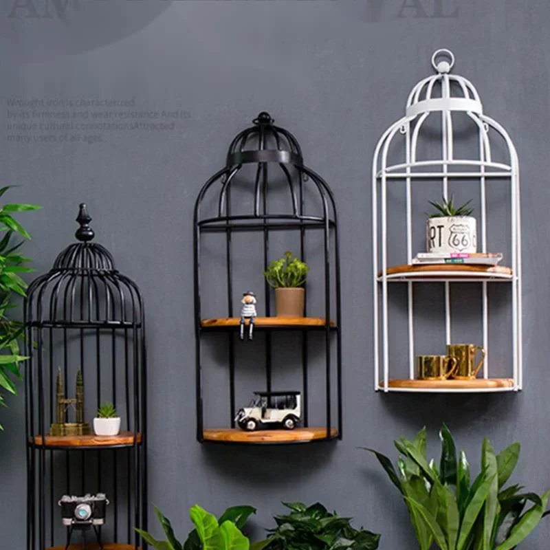 Classic American Iron Bird Cage Shelf  MultiLevel Indoor Bar and Living Space Decor Floral Display Rack Unique Design Element