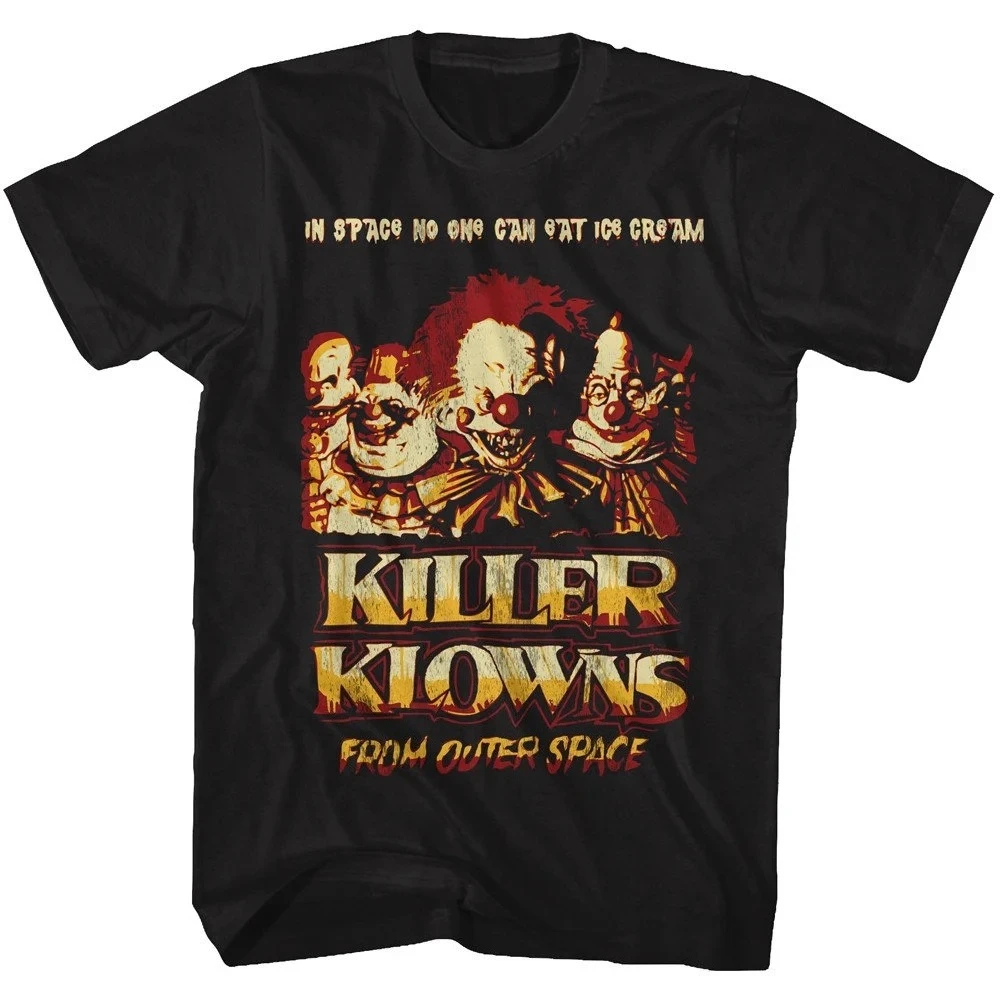 

Killer Klowns From Outer Space Killer Klowns Black Adult T-Shirt Summer Men's and Women's Loose and Breathable T-shirt Top