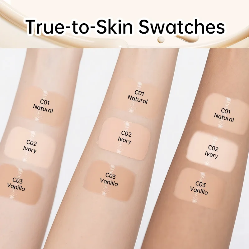 CATKIN BB Cream Air Cushion Foundation Corrector de cobertura natural contra la humedad + Recambio gratis Mediano/Ligero 0,46 onzas