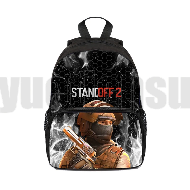 Sac A Dos 3D Anime Standoff 2 Backpack Children Shooting Game Bag Kids 16 Inch Kindergarten Back To School Mini Backpack