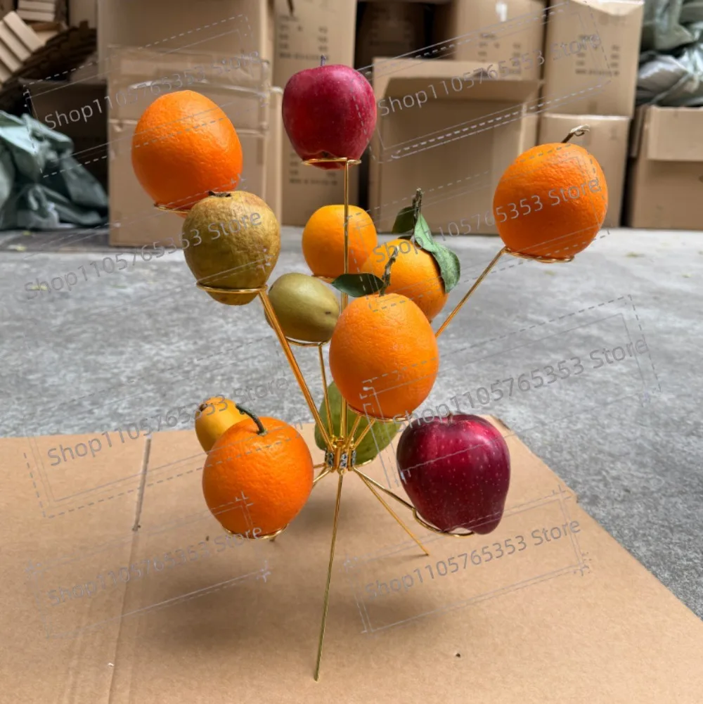 Creative Round Metal Fruit Bowl Simple Sturdy Fruit Storage Rack Sleek Surface Decorative Fruit Display Stand Home Decoration