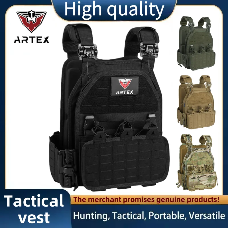 

ARTEX Tactical Vest 6094 Fast detachable light laser cut outdoor hunting black gear carry vest of high quality