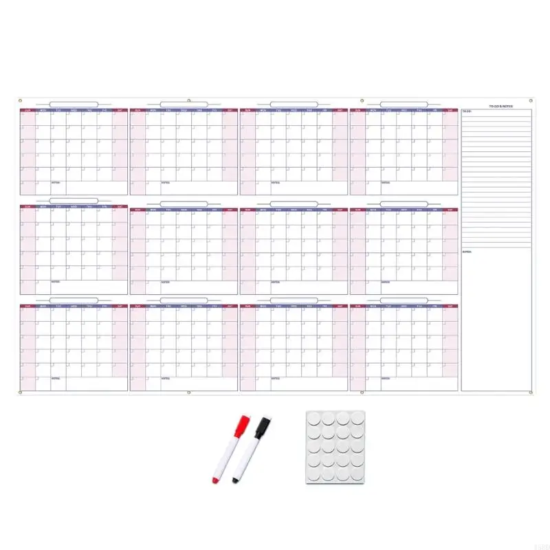 

2026 Full Year to View Calendar Reusable Erasable Calendar Yearly Planner Undated 2026 Home Office Wall Planner Calendar