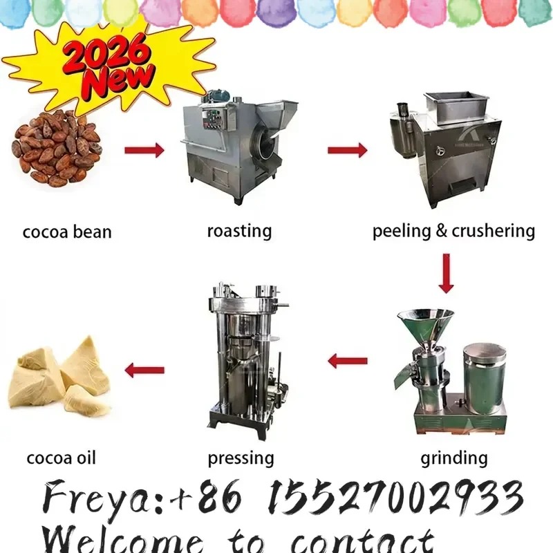 China Cacao Machine Chocolate Making Processing Equipment Production Line Cocoa Bean to Bar